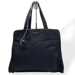プラダ TESSUTO TRENDトートバッグ レザー ナイロン ロゴボタン - メルカリ