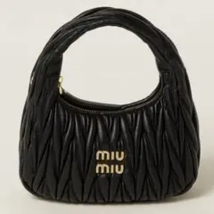 即配：MIU MIU マテラッセ ホーボー ショルダーバッグ2wayブラックのサムネイル