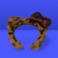 【USJ限定】ハローキティ カチューシャ ヒョウ柄 ブラウン レオパード ユニバ