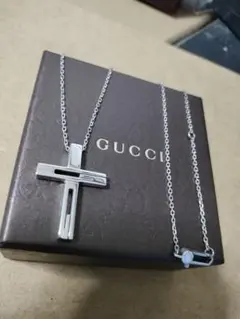 美品GUCCIグッチ シルバー925 ダブルGネックレス イタリア製 高級感ありのサムネイル