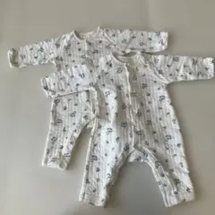 アカチャンホンポ　キルト素材ロンパース2点セット