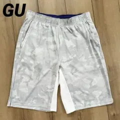 GU ジーユー メンズ カモフラ柄 ショートパンツ ハーフパンツ グレー M