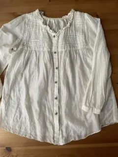 JEANASIS ブラウス　シアーブラウス　白