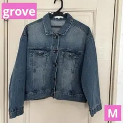 【翌日発送】grove デニムジャケット Mサイズ ネイビー