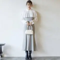 9*9様 archives アルシーヴ タックカラー付レイヤードワンピース