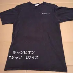 Champion Tシャツ Lサイズ ブラック　ワンポイント