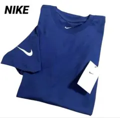 新品　NIKE ナイキ Tシャツ 袖ワンポイントロゴ　XL相当　ネイビー
