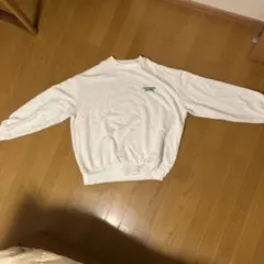 ホワイト クルーネック トレーナー