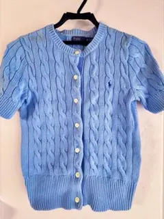 Polo by Ralph Lauren 半袖カーディガン XS ライトブルー