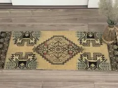 No.18 ヴィンテージラグ　トルコ　マット turkish rug ミニ No.43 ヴィンテージラグ SS トルコ マット turkish rug ミニ - メルカリ