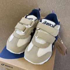 asics IDAHO MINI 4 ベージュ/ネイビー 16.0cm