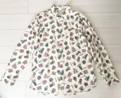 イラスト柄 長袖シャツ Lサイズ