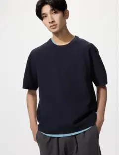 ウォッシャブルミラノリブニットTシャツ XL size