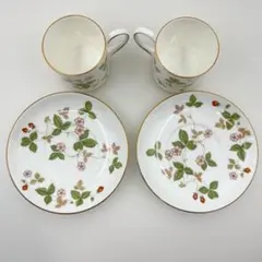 【美品】Wedgwood Wild Strawberry カップ・ソーサー 4点