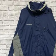 コロンビア　マウンテンパーカー　ネイビーM ロゴ刺繍アウトドア1128