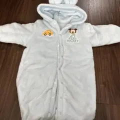 ミッキー フリースロンパース サイズ表記あり