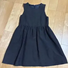 GU ネイビー ドット柄 ノースリーブ ワンピース　130