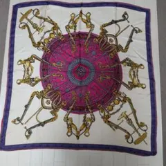 トラサルディTRUSSARDI 大判 シルク100% スカーフ 中古 格安☆