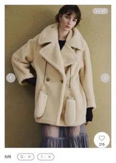 ECOPELボアミドルコート