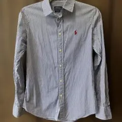 Polo Ralph Lauren 長袖シャツ　青白ストライプ　早い者勝ち★