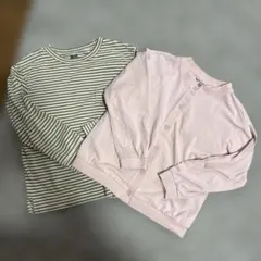 ユニクロ　120 カットソー　カーディガン　セット