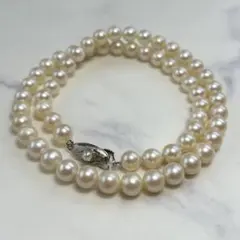 テリ強】 あこや 7.5ミリ 31g 43cm SV金具 ネックレス - メルカリ
