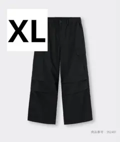 GU　スーパーワイドカーゴパンツ　ブラック　サイズXL