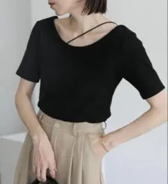 select moca/バレエネックハーフスリーブカットソー