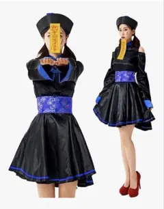 新品未使用ハロウィン コスプレ キョンシー青