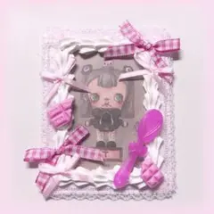 現品販売 ホイップデコ 量産型 トレカケース ピンク リボン