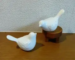 ♢Comptoir de Famille♢陶器製 小鳥の置物 2個セットのサムネイル