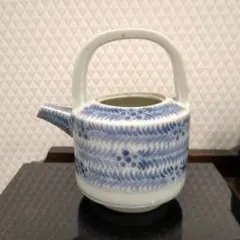 古伊万里 金彩色絵花鳥図 水差し ポット 茶道具 茶器 急須 金継ぎ