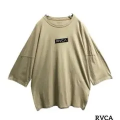 RVCAルーカ五分袖Tシャツ刺繍ロゴデザインオシャレシンプル古着