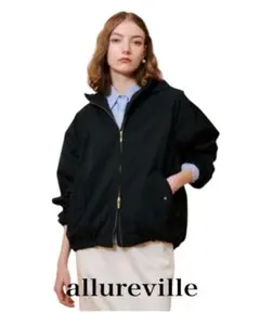 allureville フーディーブルゾン　ブラック　美品のサムネイル
