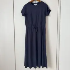 M-L 授乳口付き マタニティワンピース 産前産後 ワンピ ルームウェア 膝丈