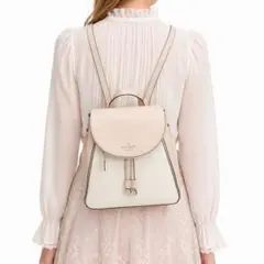 kate spade ♤ レイラ カラーブロックミディアムフラップバックパック