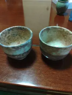 薊窯 黄瀬戸 湯呑み 5客セット 煎茶碗 茶器 在銘 美濃焼 煎茶道具