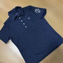 Callaway レディース L ネイビー ドット柄 シャツ