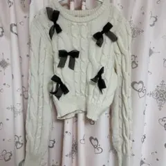 エムズエキサイト ニット セーター リボン