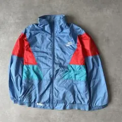 20717 銀タグ 90's NIKE マルチカラー ナイロンジャケット