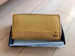 Lee リー ファスナー長財布 イエロー イタリアンレザー　本革
