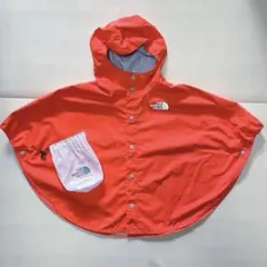 美品　80〜90㎝ THE NORTH FACE オレンジ ポンチョ