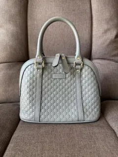 GUCCI マイクログッチシマ 2WAYバッググレー 美品 保存袋・ストラップ付