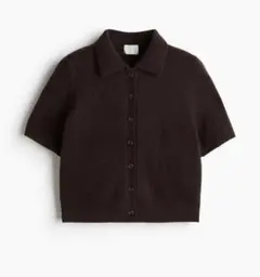 h&m 襟付き半袖カーディガン