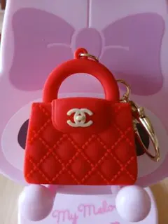 ☆シャネル☆ミニバッグキーホルダー☆赤☆ストラップ無し☆