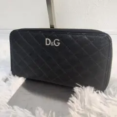 美品　D&G キルティング長財布 ブラック　ドルチェ&ガッバーナ