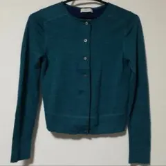 シミ有り　カーディガン paul smith　ターコイズカラー　緑　カーディガン