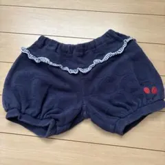 ベイビーチアー いちご刺繍 ネイビー ハーフパンツ110