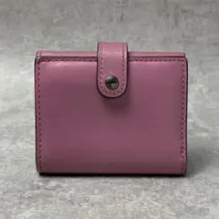 COACH コーチ 三つ折り財布 花柄 フラワー オールレザー ピンク