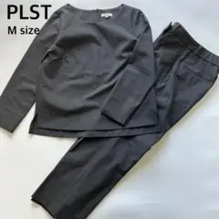 PLST フォーマルセットアップ　ブラウス　パンツ　長袖　グレー